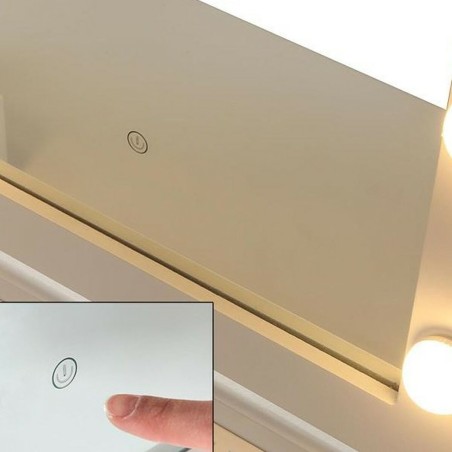 Toeletta Versa Bianco Legno MDF 40 x 139 x 80 cm