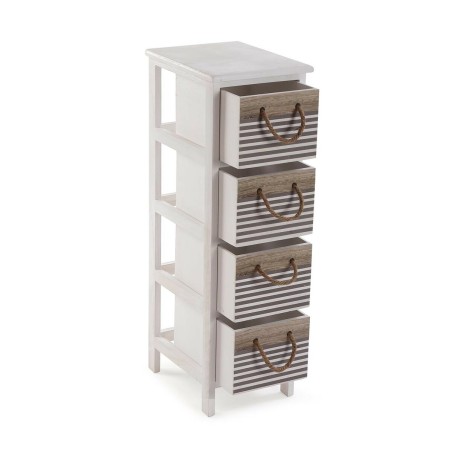 Caisson à Tiroirs Versa Tabo Textile Bois de paulownia 32 x 81 x 26 c