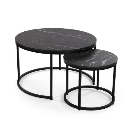 Set van 2 tafels Versa Aurea 48 x 48 x 42 cm 80 x 80 x 48 cm