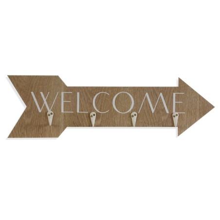 Appendiabiti da parete Versa Welcome Legno MDF 4 x 14,5 x 48 cm