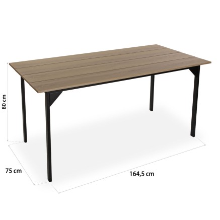 Dining Table Versa Collins Metal Melamin MDF Wood 75 x 80 x 164,5 cm 2