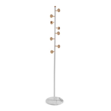 Appendiabiti Versa Bianco Legno Metallo 34,5 x 180 x 34,5 cm