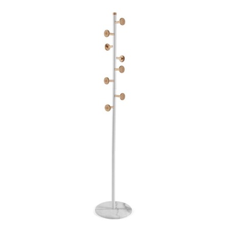 Garderobenständer Versa Weiß Holz Metall 34,5 x 180 x 34,5 cm