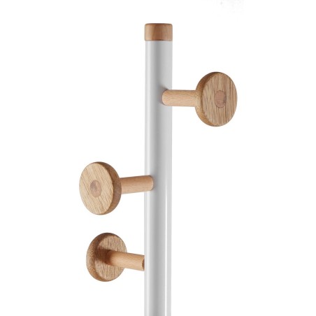 Appendiabiti Versa Bianco Legno Metallo 34,5 x 180 x 34,5 cm