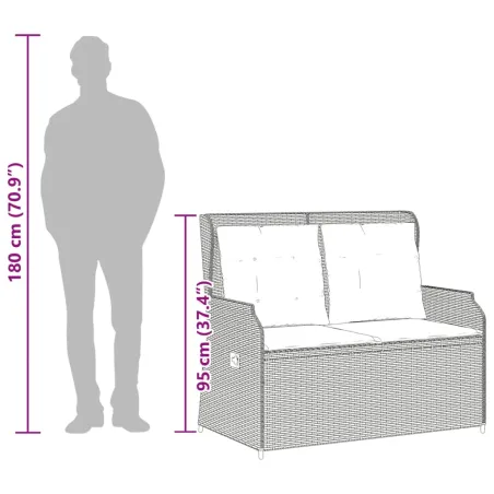 Salon de jardin 3 pcs avec coussins Gris Résine tressée