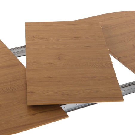 Table de Salle à Manger Versa DOINYO Blanc Métal Bois MDF 80 x 75 x