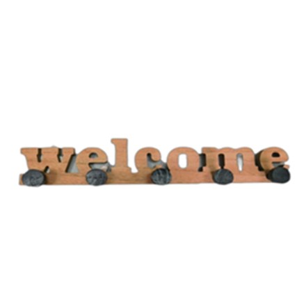 Appendiabiti da parete Versa Welcome Bianco Legno MDF 4 X 5,5 X 34,5 C