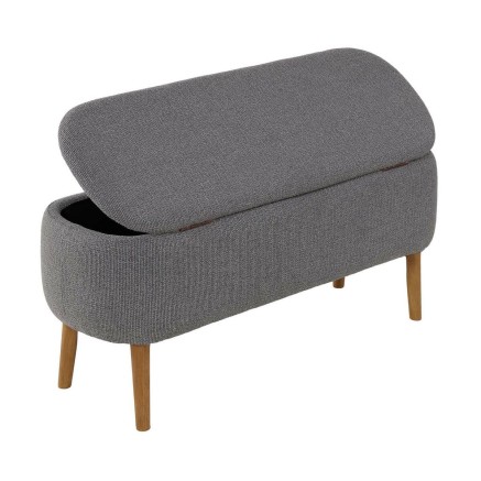 Piede del letto Versa Maniko Grigio Legno Tessile 37 X 44,5 X 94,5 CM 2