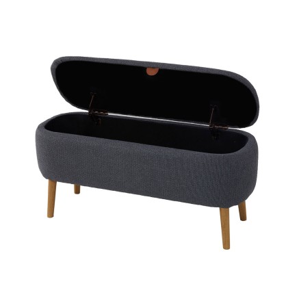 Piede del letto Versa Maniko Grigio Legno Tessile 37 X 44,5 X 94,5 CM 2