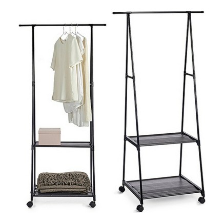 Appendiabiti con ruote Kipit 85092 Nero Metallo 45 x 157 x 55 cm 2