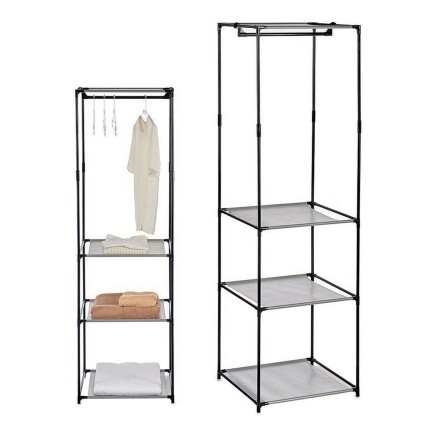 Klerenkast Kipit WR4205NB WR4205NB Zwart Grijs Stof Polypropyleen Ijze 2