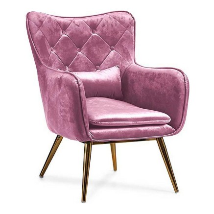 Leunstoel Roze Fluweel (68 x 92 x 70 cm)