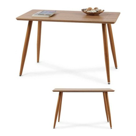 Dining Table Metal Brown Melamin DM (120 x 70 x 75 cm) 2