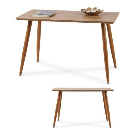 Table de Salle à Manger Métal Marron Mélamine DM (120 x 70 x 75 cm)