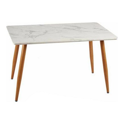 Mesa auxiliar Marrón Blanco Mármol Metal Melamina DM (70 x 120 x 75