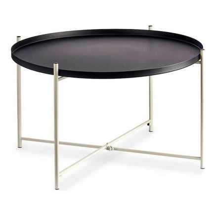 Table d'appoint Gift Decor JY19736ARGW JY19736ARGW Blanc Noir 76,5 x 4