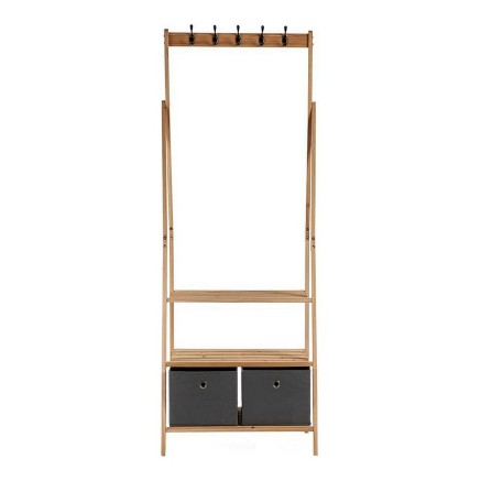 Perchero de Pie Kipit MH194001H MH194001H Marrón Gris Madera Tela 40,
