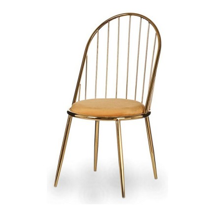 Stoel Gift Decor 036 A 036 A Gouden Mosterd Polyester Ijzer 48 x 95,5