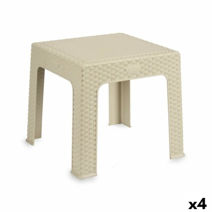 Table pour enfant Kipit TP7090-3 Rattan Crème 47 x 42,5 x 47 cm (4 Un