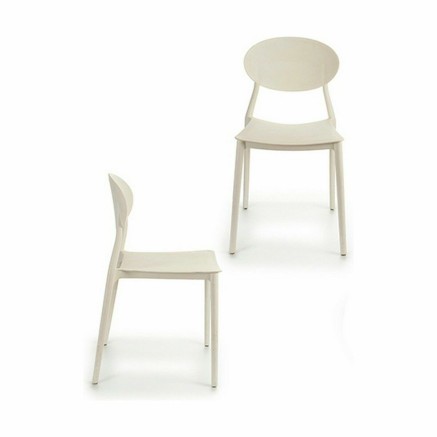 Silla de Comedor Gift Decor BB-04 BB-04 Blanco Plástico 41 x 81 x 49 2