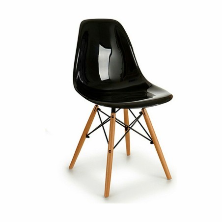 Sedia da Sala da Pranzo Gift Decor 80025-PC-BLACK Kirk Nero 53 x 82 x