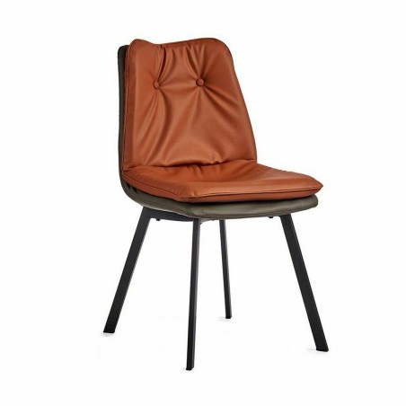 Sillón Gift Decor 4C 4C Marrón Negro Gris Teja 62 x 85 x 47 cm Boton