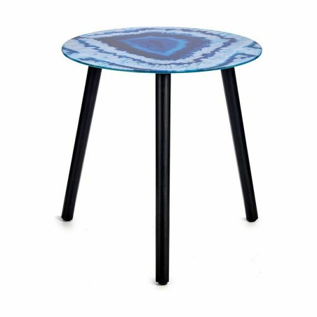 Mesa auxiliar Gift Decor 18S6906-N-RD-40CM 18S6906-N-RD-40CM Azul Negr