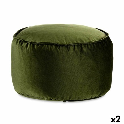 Puff Gift Decor ROUNDY-VERDE ROUNDY-VERDE grün polystyrol Samt (2 St