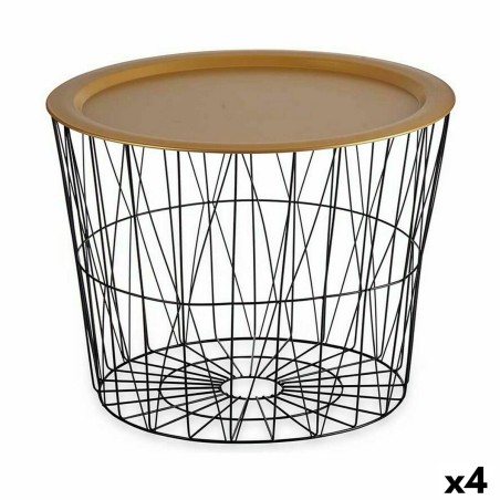 Table d'appoint Gift Decor JY21093L JY21093L Noir Doré 62 x 45,5 x 62