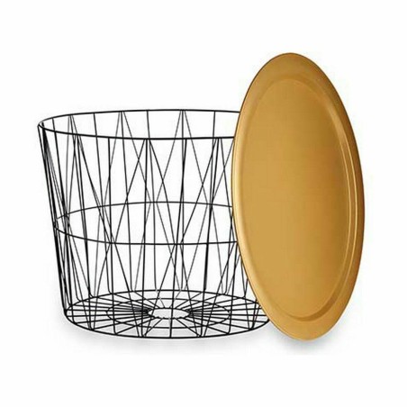 Table d'appoint Gift Decor JY21093L JY21093L Noir Doré 62 x 45,5 x 62