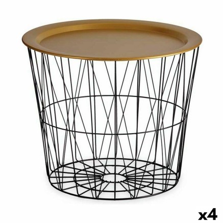 Table d'appoint Gift Decor JY21093M JY21093M Noir Doré 52 x 40 x 52 c