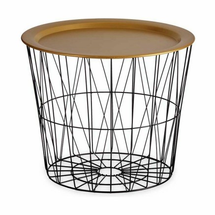 Table d'appoint Gift Decor JY21093M JY21093M Noir Doré 52 x 40 x 52 c 2