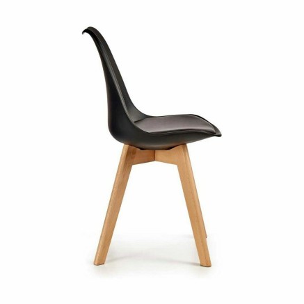 Sedia da Sala da Pranzo Gift Decor 3B 3B Marrone Nero Legno Plastica 4 2