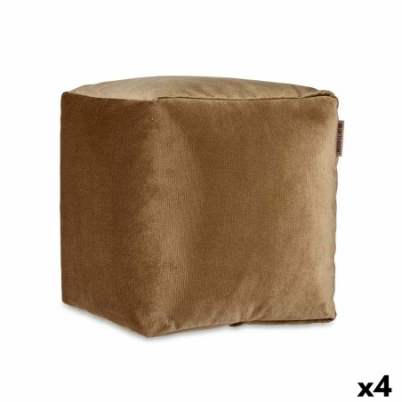 Pouf Gift Decor QUADRADO-BEJE QUADRADO-BEJE Marron polystyrène Velour