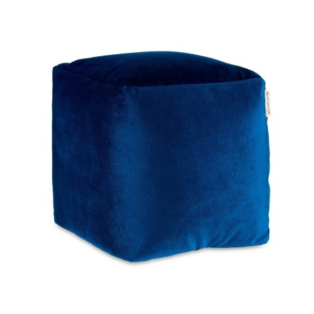 Pouffe Gift Decor QUADRADO-AZUL QUADRADO-AZUL Blue polystyrene Velvet
