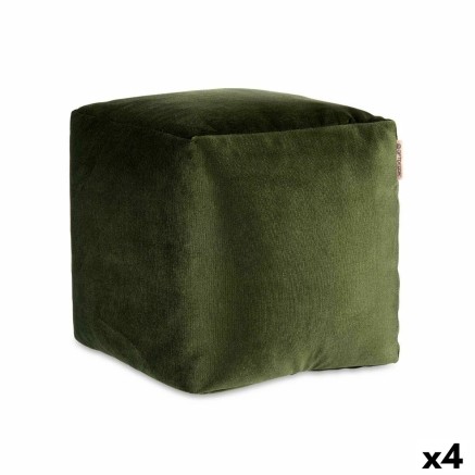 Puff Gift Decor QUADRADO-VERDE QUADRADO-VERDE grün polystyrol Samt (4