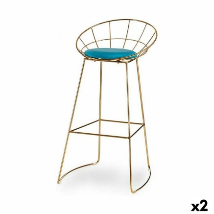Taburete Gift Decor 026 SILLA BAR C 026 SILLA BAR C Azul Dorado Polié