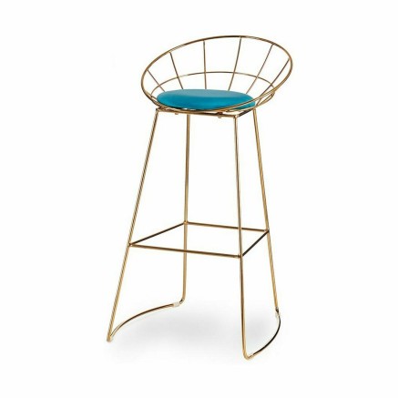 Tabouret Gift Decor 026 SILLA BAR C 026 SILLA BAR C Bleu Doré Polyest 2