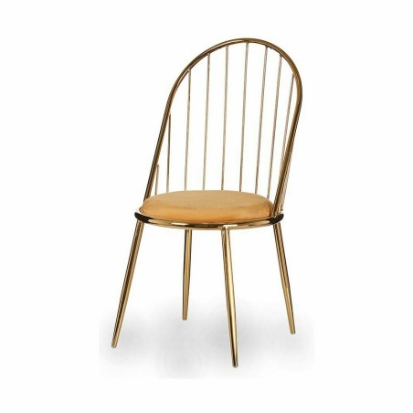 Sedia Gift Decor 036 A 036 A Dorato Senape Poliestere Ferro 48 x 95,5