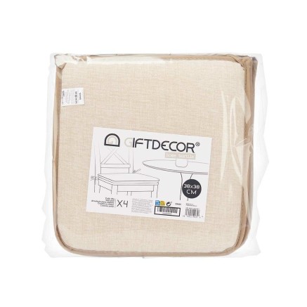Cuscino per sedie 38 x 2,5 x 38 cm (4 Unità) 2