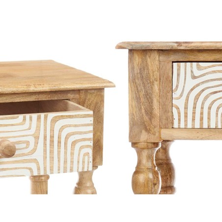 Ingresso con 2 Cassetti Gift Decor 34 34 Bianco Marrone 98 x 77 x 42 c