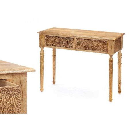 Meuble d'Entrée avec 2 Tiroirs Gift Decor 39 39 Marron 98 x 77 x 42 c