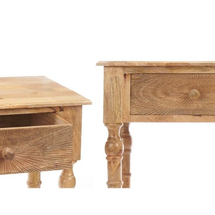 Zijtafel met 2 lades Gift Decor 41 41 Bruin 98 x 77 x 42 cm Strepen 2