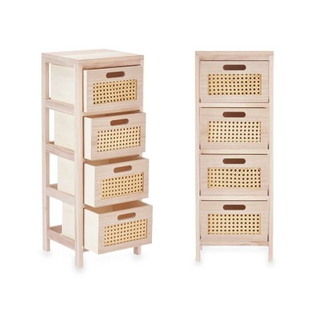 Caisson à Tiroirs Gift Decor 923515-4 Rattan Naturel 27 x 73 x 25 cm