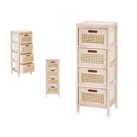 Cajonera Gift Decor 923515-4 Rattan Natural 27 x 73 x 25 cm 4 cajones
