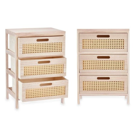 Caisson à Tiroirs Gift Decor 923516-3 Rattan Naturel 40 x 58 x 29 cm