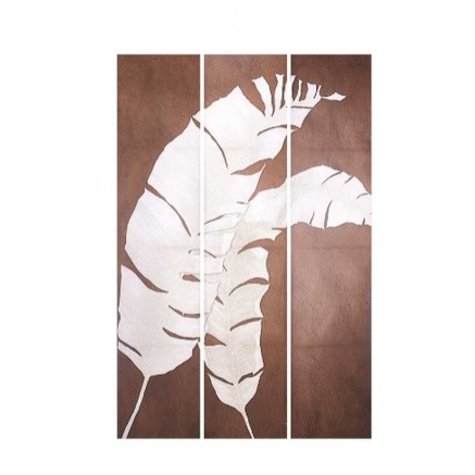 Biombo Gift Decor PC343328 PC343328 Blanco Marrón Lienzo 122 x 2,5 x