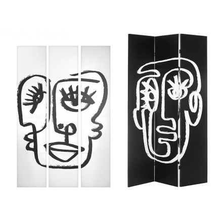 Folding screen Gift Decor PC343329 PC343329 White Black Canvas 122 x 2 2