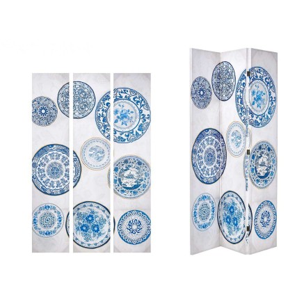 Spanische Wand Gift Decor PC343330 PC343330 Blau Weiß Leinwand 122 x 2