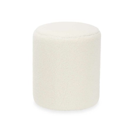 Pouf Gift Decor TR23020-1 TR23020-1 Blanc Tissu Bois MDF
